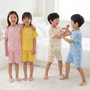제니유 팡팡 아동 여름 반팔 키즈 주니어 잠옷 세트  홈웨어 빅사이즈