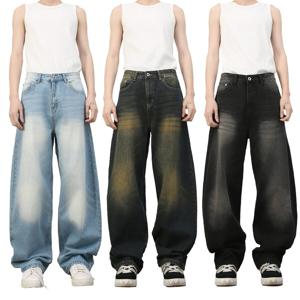 남성 와이드 데님팬츠 벌룬핏 청바지 스트릿 힙합 빅사이즈 루즈핏