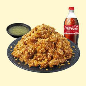 (노랑통닭) (순살)우도 땅콩 치킨+콜라1.25L