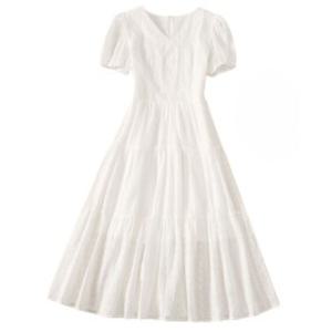 휴드 포렌드 러블리 브이라인 화이트 원피스_230622_KHJ02