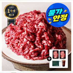 (물가안정)(신선집중) 1++등급 NO.9 투뿔 한우 육회(냉장) 200g +200g (총400g) +소스2봉증정