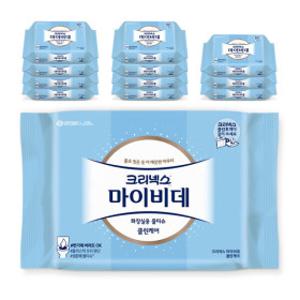 크리넥스 마이비데 클린케어 46매 X 12팩 화장실용 비데물티슈