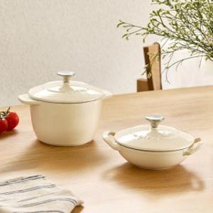 프렘 무쇠냄비 라이트베이지 2종세트