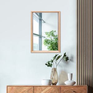 모던 인테리어 벽거울 화장대 책상 현관 사각 우드 프레임 디자인 벽걸이 거울