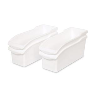 냉장고 수납정리함 정리용기 하프수납트레이 소형 화이트 4P