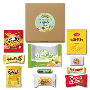 별빛 간식선물세트 어린이집 생일 답례품 단체 행사 학교 교회 상자포장 스티커 무료 제작