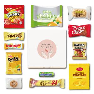 무지개 간식선물세트 대량 단체 행사 학교 교회 답례품 상자포장 스티커 무료 제작