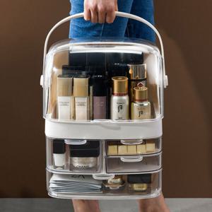 투명 화장품정리함 화장대 정리대 2단 3단 아크릴 보관함 서랍형 메이크업 정리함