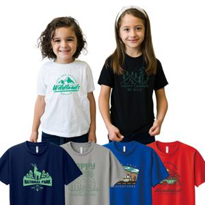 꼬마별 해피캠퍼 유아 여아 남아 반팔티 아동 주니어 옷 기능성 쿨론 반팔 티셔츠 옷 여름 라운드 아동용