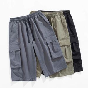 빅사이즈 남자 여름 버뮤다 반바지 7부 나일론 카고 반바지 건빵 쿨바지