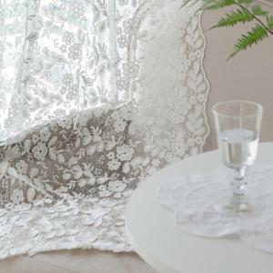 에어리 핀형 자수 레이스커튼 1장 122x240