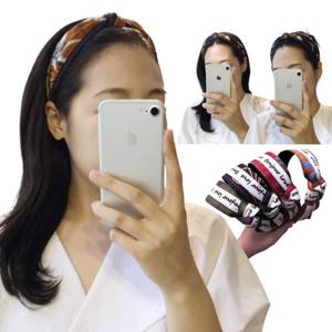 기획전 머리띠 빅리프 스팽글 펄레이스플라워 체크터번 체크레터링 블랙라벨체크레터링6종 헤어밴드 머리띠