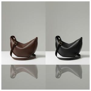 여성 반달 가죽 크로스백 숄더백 데일리 레더 출근용 학생용 선물용