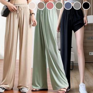 편안한 착용감 데일리 하이웨스트 골지 와이드 밴딩팬츠