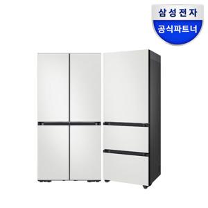 삼성 비스포크 키친핏 냉장고 김치냉장고 세트 RM70F63R2A RQ33DB74C1AP 코타화이트