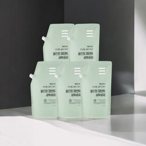 오꾸러미 4+1 퓨어그리니 EM 고농축 순비누 세탁세제 5개 발효유산균 피부비자극 인증으로 섬세한피부 OK