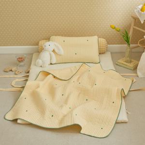 쁘띠슈 자수 오가닉 순면 낮잠이불 패드세트(베개솜포함)