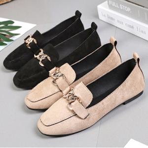 여성 구두 신발 단화 로퍼 스웨이드 플랫 슈즈