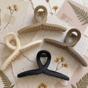 4개셋트 머리 집게핀 올림머리 헤어집게핀 헤어 실리콘 무광 올림 긴 머리 헤어핀