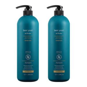 1+1 아브카 맥주효모 탈모완화 대용량 샴푸 1L 우디머스크향