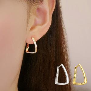 랑데시아 링귀걸이 실버 925 SILVER 은 모던 데일리라인 패션 엣지