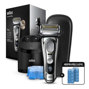 브라운 전기면도기 시리즈9 9466 PRO 크롬 + 리필 세정액 1년치 추가 증정