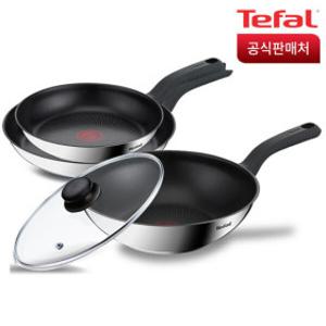(HOT특가딜)2/3_라이브특가_테팔 IH 에센스쿡 인덕션 4종 세트(팬20+팬28+웍28+유리뚜껑28)