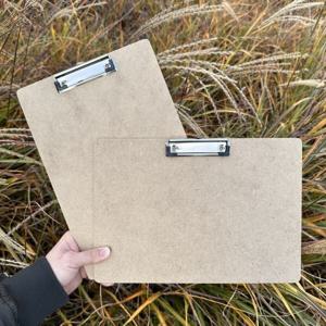 한글 영문 이름 이니셜 각인 A4 우드 클립보드 문서 서류 받침 MDF 나무 카페 메뉴판 세로형 가로형 제작