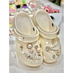 클래식 플랫폼 글리터 클로그 우먼 쵸크 207241-0wv