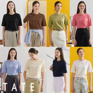 TATE 테이트 26SS 여성 퓨어 오가닉 코튼 100% 썸머 튜블러 티 컬렉션 8종