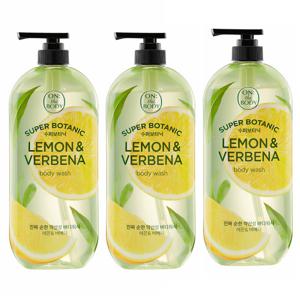온더바디 수퍼보타닉 레몬 버베나 바디워시 900g 3개