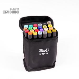 클레이피아 터치 트윈 마카펜 세트 24색 가방포함