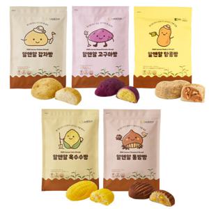 알앤알 구황작물빵 5개입 X 2봉(감자/고구마/통밤/옥수수/땅콩)