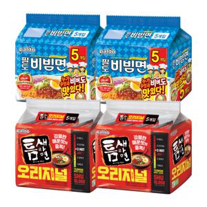 팔도 비빔면 x 10개 + 틈새라면 빨계떡(오리지널) x 10개