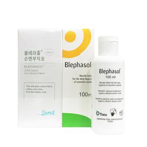 삼일제약 블레파졸 아이 리무버 100ml+순면부직포 80매 1개 마이봄샘청소 청결제 눈꺼풀세정제