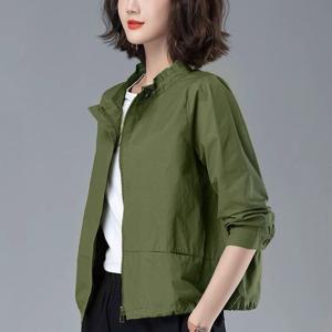 봄가을 캐주얼 무지 차이나 집업 바람막이 자켓 점퍼 크롭 트렌치 아우터