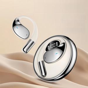 귀걸이형 무선 블루투스 이어폰 AI 스마트 실시간 번역기 오픈형 ENC 노이즈 캔슬링 운동용 블루투스 음성