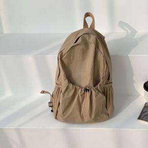 심플 나일론 백팩 여 여름 한국풍 여름 캐주얼 통근 대용량 가벼운 학생 가방