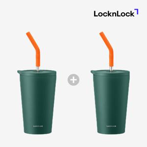 (1+1특가) 락앤락 데일리 스트로우 텀블러 400ml 빨대 보온보냉 스테인리스 1+1 행사 중