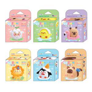 클레이 만들기 diy 클레이놀이 클레이키트 상상클레이 공예 점토놀이 동물친구들 6색 12개세트 랜덤배송