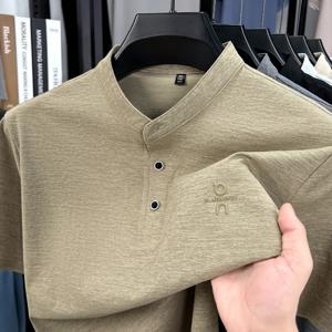 남자 반팔 티셔츠 여름 헨리넥 루즈핏 빅사이즈 데일리 캐주얼