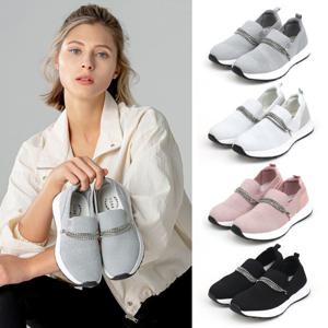 20%+10%쿠폰 홈쇼핑방영 여성스니커즈 여자 슬립온 쥬얼리 니트 운동화 스니커즈  콥체인