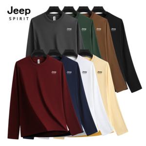 지프스피릿 남성용 심플 베이직 라운드넥 이너웨어 긴팔 티셔츠 QZ-S5010