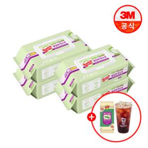 3M표준형 베이직 물걸레청소포 더블액션 30매 X 4팩 + PET 정전기 청소포 24매 +메가커피