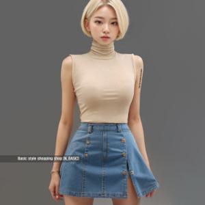 딱붙는 얇은 민소매 목티 슬림 쫄티 여자 기본티 가디건안 정장 이너 폴라티 나시티