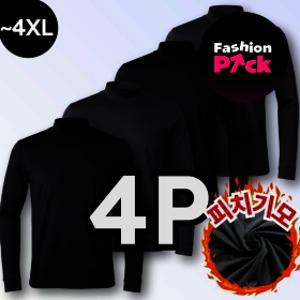 4P macci (마찌) 히트포뮬러 남자 기능성 기모 목폴라 반목 긴팔 티셔츠 (정품)