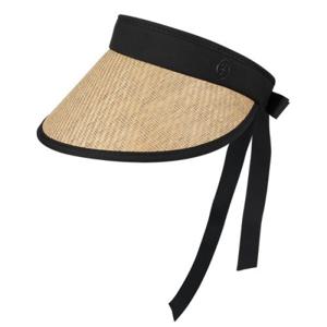 까스텔바작 리본 라피아 라탄 선바이저 여름 라운딩에 딱 시원한 라탄 선바이저