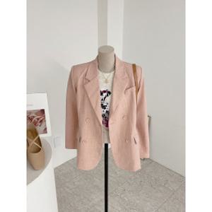 사틀 더블버튼 테일러드 카라 자켓(4color)