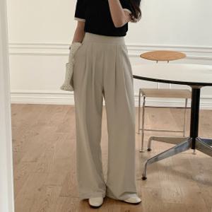 제작 아인누 뒷밴딩 턱 와이드 슬랙스 75053 빅사이즈 여성의류