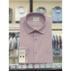 예작 면혼방 체크 사방스판 링클프리 일반핏셔츠 YJESBR118PI